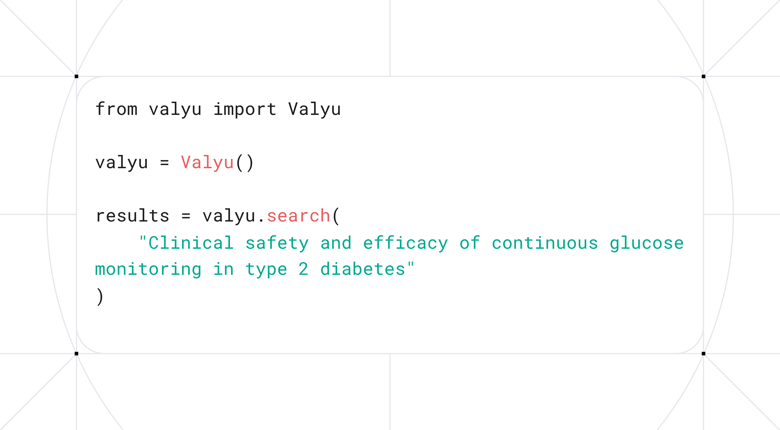 Valyu academic search code snippet for clinical literature retrieval